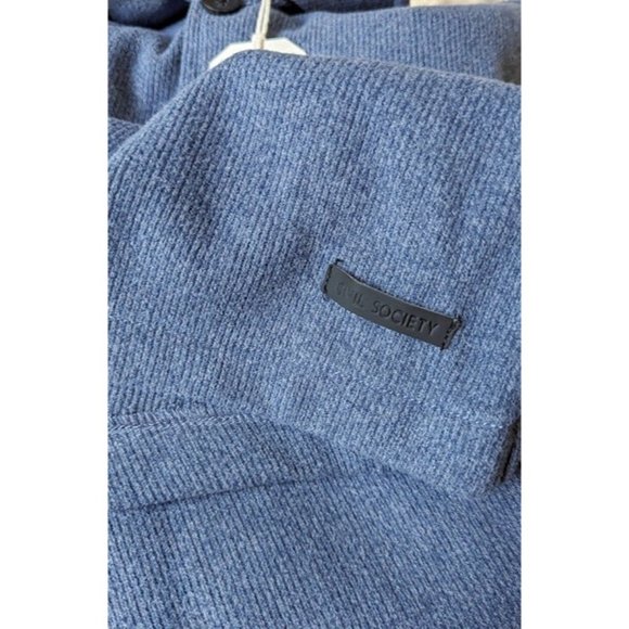 NWT Civil Society Durbin Men's Relaxed Knit Shirt Jacket Blue Size M (MSRP $119) - Picture 4 of 5